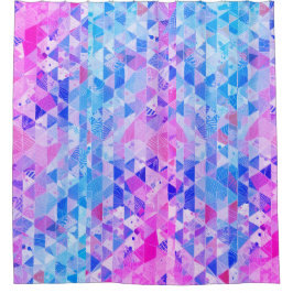 Magenta Abstracted Graphics Duschvorhang