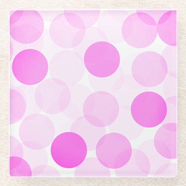 Magenta Abstrakt Glasuntersetzer (Vorderseite)