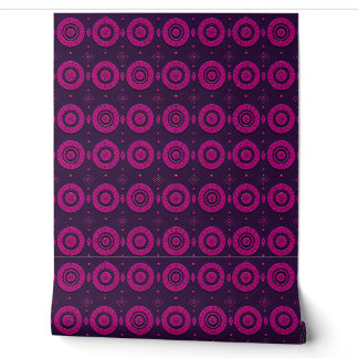 Magenta-afrikanische geometrische Kreis-Muster-Tap Tapete