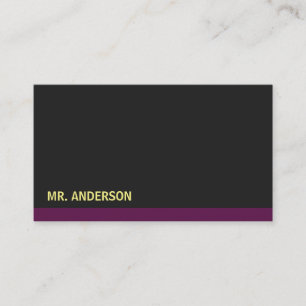 Magenta Akzent im Schwarzen Hintergrund Visitenkarte