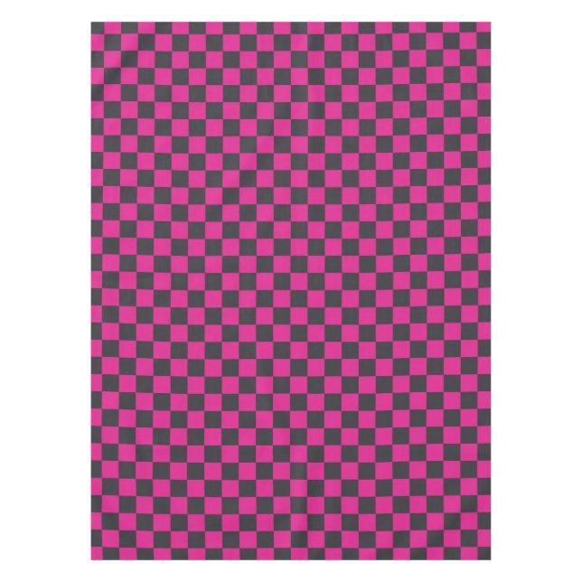 Magenta and smoke checkerboard pattern tischdecke (Vorderseite)