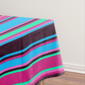 Magenta, Aqua & Blue Tablecloth Tischdecke