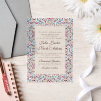 Magenta Blaue Whimsical Floral Mandala Hochzeit