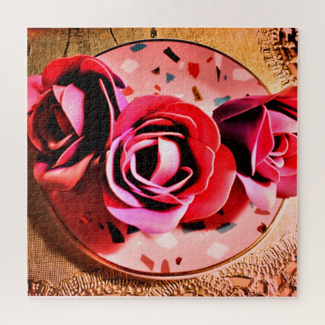 Magenta Blooms Puzzle (Horizontal)