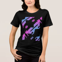 Magenta Blue Diagonal Tropical Art Design
