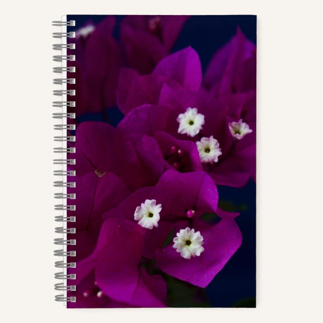 Magenta Blume Foto Spiral Notebook Notizbuch (Vorderseite)