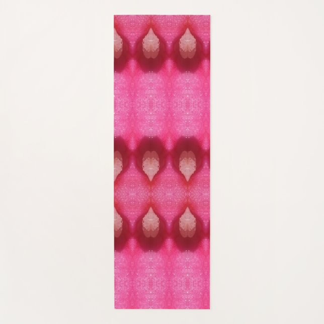 Magenta Blume Ikat 4 Yogamatte (Vorderseite)