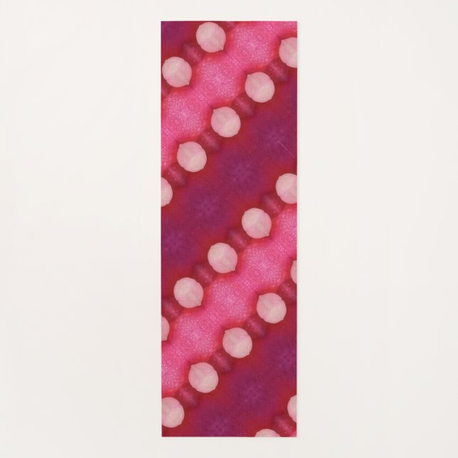 Magenta Blume Ikat 5 Yogamatte (Vorderseite)