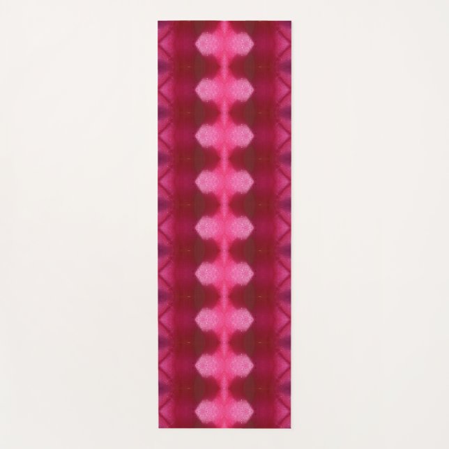 Magenta Blume Ikat 9 Yogamatte (Vorderseite)