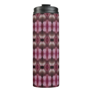 Magenta Blume Ikat Zen Fog Thermosbecher