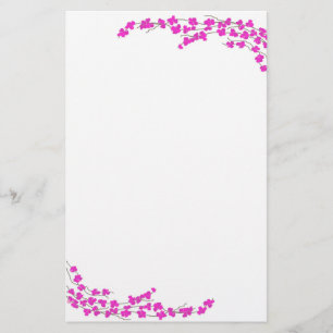 Magenta Blüten Briefpapier