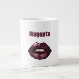Magenta Burgunderrot Lippen Jumbo-Tasse