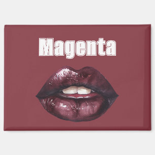 Magenta Burgunderrot Lippen   Magnet