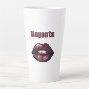 Magenta Burgunderrote Lippen Milchtasse