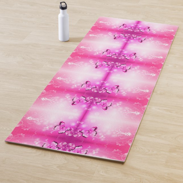 Magenta Butterfly Yogamatte (Beispiel)