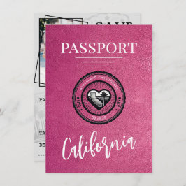 Magenta California Passport Save the Date