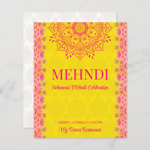 Magenta cerbellgelb Mehndi Haushalt einladen