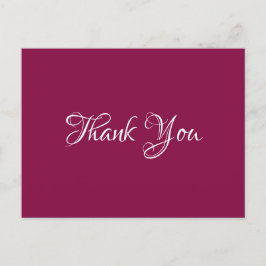 Magenta Chic Event Wedding Budget Vielen Dank Postkarte