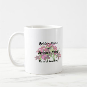 Magenta Clematis mit Wein Kaffeetasse
