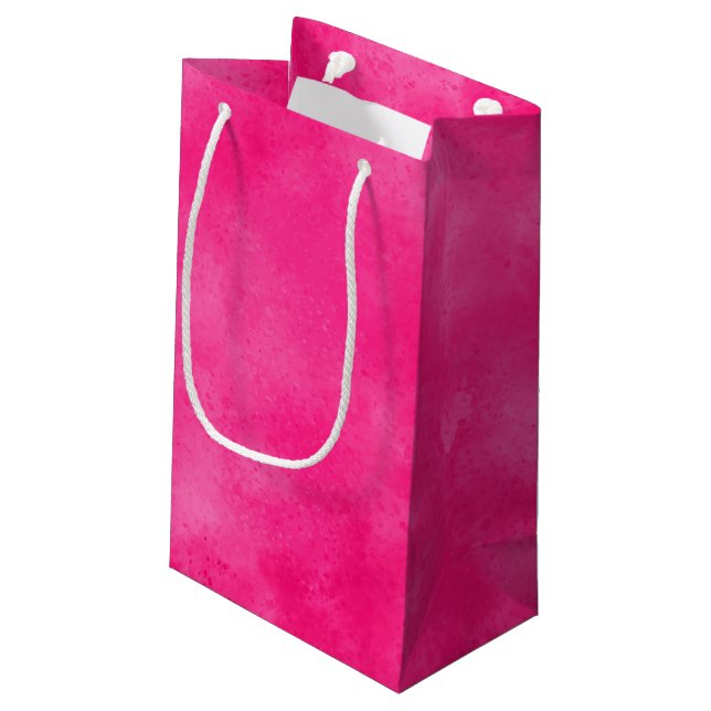 Magenta Cloud-Effekt Kleine Geschenktüte (Rückseite Schrägansicht)
