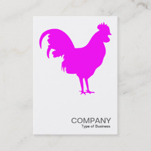 Magenta Cockerel - Weiß Visitenkarte