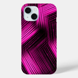 Magenta Contemporary Abstrakt iPhone 15 Hülle
