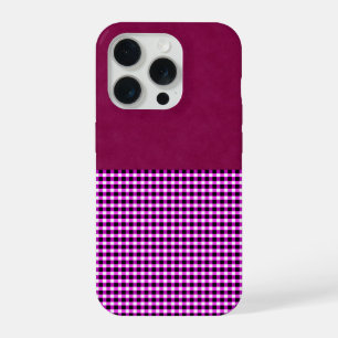 Magenta-Denim und Karo, Kissen iPhone 15 Pro Hülle