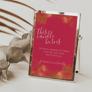 Magenta diese Kerze brennt in einem liebenden Gedä Poster