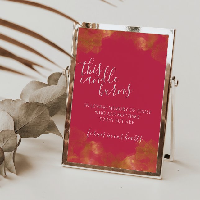 Magenta diese Kerze brennt in einem liebenden Gedä Poster (Von Creator hochgeladen)