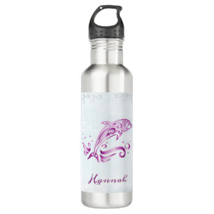 Magenta Dolphin Personalisiert Edelstahlflasche