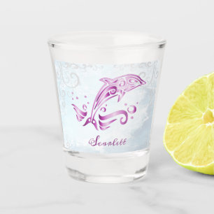 Magenta Dolphin Personalisiert Shot Glass Schnapsglas