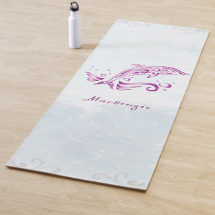 Magenta Dolphin Personalisiert Yoga Mat Yogamatte