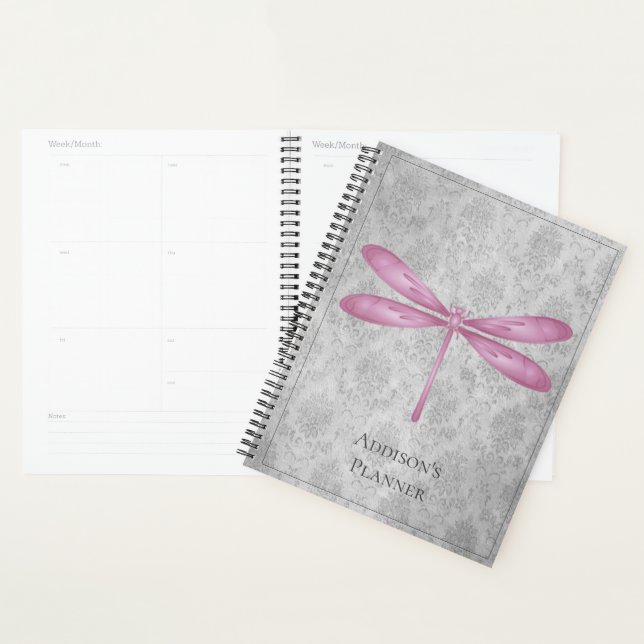 Magenta Dragonfly Damask Planer (Anzeige)