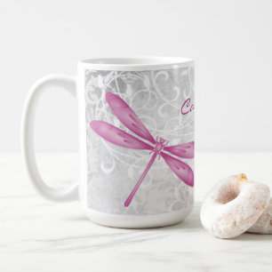 Magenta Dragonfly Personalisiert Kaffee Tasse