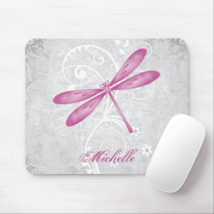 Magenta Dragonfly Personalisiert Mouse Pad Mousepad