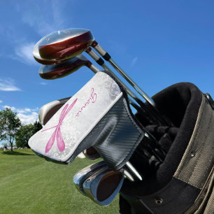 Magenta Dragonfly Personalisierter Golf Head Cover Headcover