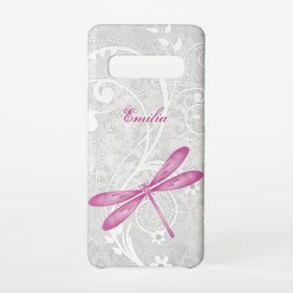 Magenta Dragonfly Personalize Samsung Galaxy Fall Samsung Galaxy S10 Hülle