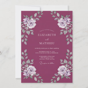 Magenta Dusty Rose Hochzeit Einladung