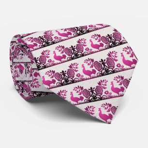 Magenta Erntedank Turkey Floral Neck Tie Krawatte