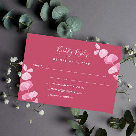 Magenta eucalyptus Hochzeitreaktion UAWG Mitteilungskarte