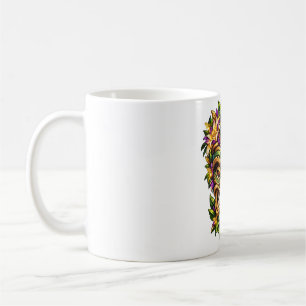 Magenta Feather Tiki Kaffeetasse