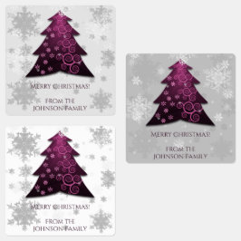 Magenta Festival Weihnachtsbaum Backlabel Etiketten