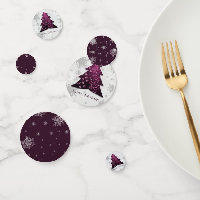 Magenta Festival Weihnachtsbaum Table Confetti Konfetti (Gruppe)