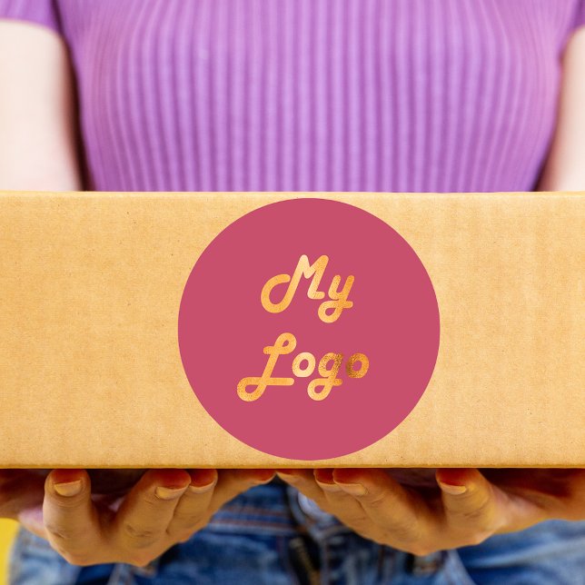 Magenta-Firmenlogo Runder Aufkleber (Von Creator hochgeladen)