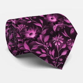 Magenta Floral Neck Tie Krawatte