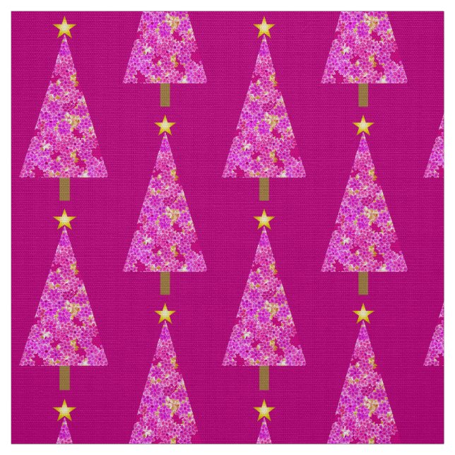 Magenta florentaler Weihnachtsbaum Stoff (Muster)