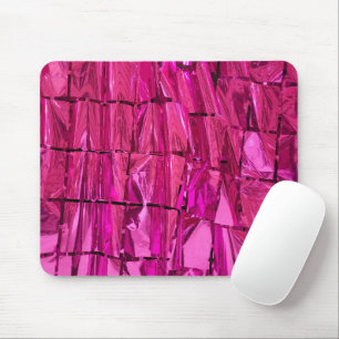 Magenta Foil Squares Mousepad