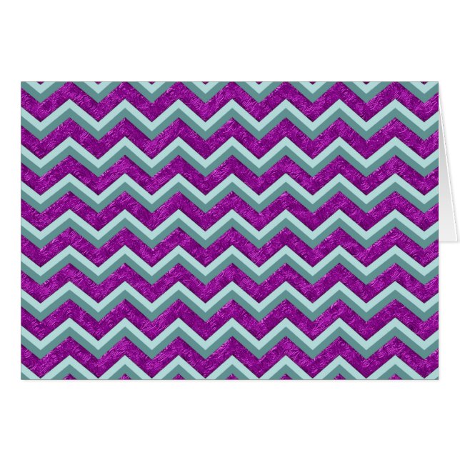 Magenta Foil und Aquamarines ZigZag Muster (Vorderseite (Horizontal))