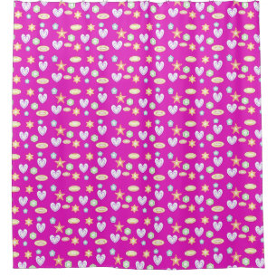 Magenta-Formen Duschvorhang