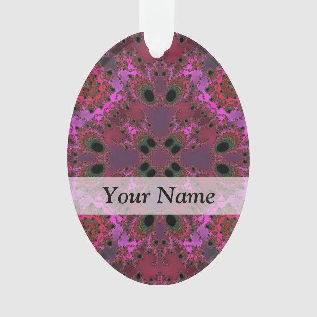 Magenta-Fraktal Ornament (Vorderseite)